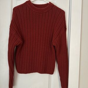 Universal Thread Rich Red Ribbed Sweater